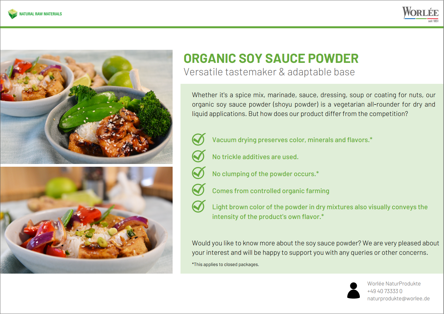 WNP Flyer Organic soy sauce powder Flyer (Inglès)